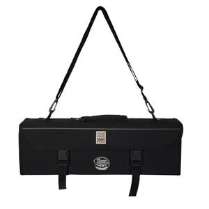 Mercer Culinary 8 Pocket Chef Knife Roll Case M30007M Shoulder Strap Black EUC